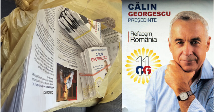 galerie foto cum arata campania cu zero lei a lui calin georgescu afise bannere si reviste electorale zeci de pliante trimise la o manastire 67499a66ca7c7