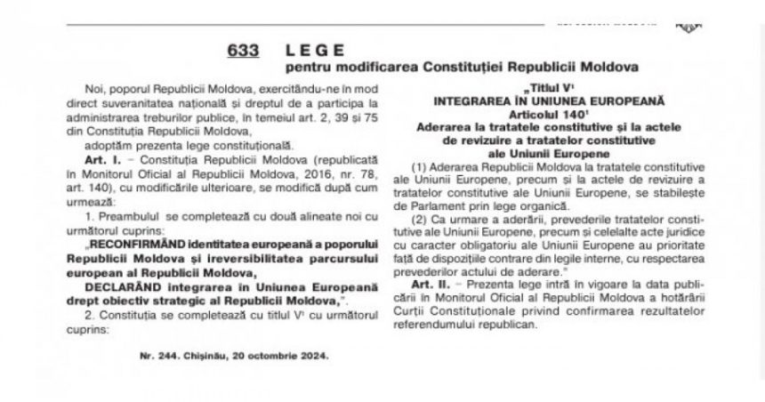 Integrarea europeană în Constituția Moldovei. Decizia Curții Constituționale referitoare la referendumul, publicată în Monitorul Oficial. 1 integrarea europeana in constitutia moldovei hotararea curtii constitutionale privind referendumul publicata in monitorul oficial 672b0af9c1d4c