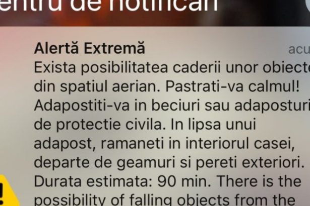 mesaj ro alert la tulcea duminica noaptea exista posibilitatea caderii unor obiecte din spatiul aerian 6728552f8ec0b