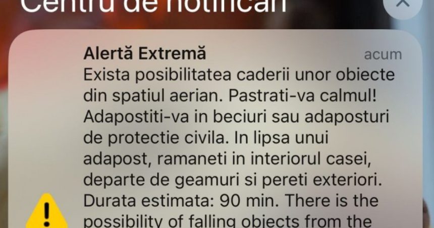 mesaj ro alert la tulcea duminica noaptea exista posibilitatea caderii unor obiecte din spatiul aerian 6728552f8ec0b