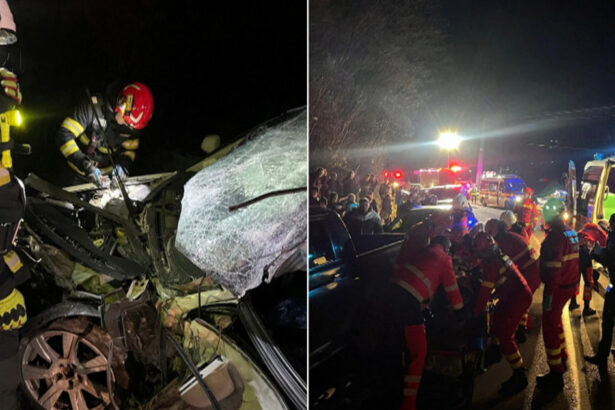 video accident grav in judetul alba un autobuz cu 42 de persoane si un autoturism s au ciocnit 674ac3c756b9a