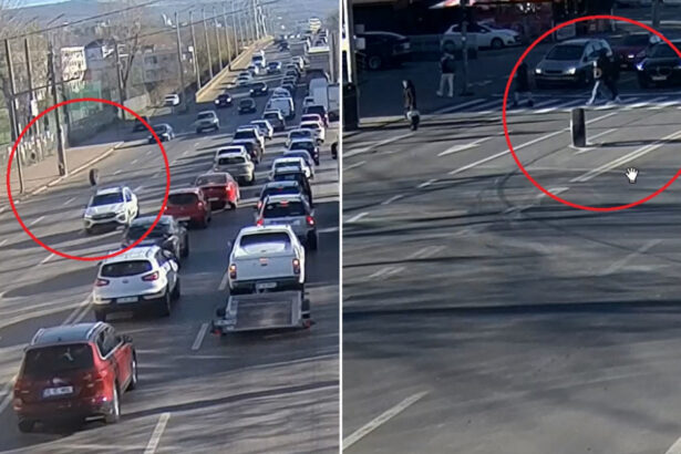 video o roata in deriva a facut slalom printre masini in iasi momentul in care aceasta e aproape sa loveasca in plin un grup de pietoni 674704292c927
