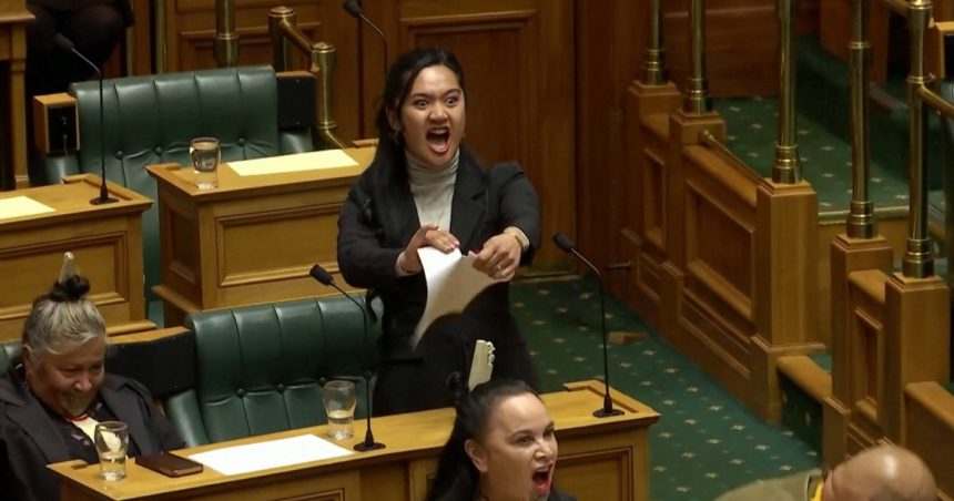 video protest haka in parlamentul noii zeelande membrii maori intrerup votul pe un proiect de lege ce ameninta drepturile indigene 67373e1bc07da
