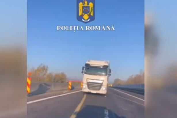 video un sofer polonez circula cu tir ul pe contrasens pe a1 imagini surprinse de o camera de bord 6738bf6b230b3