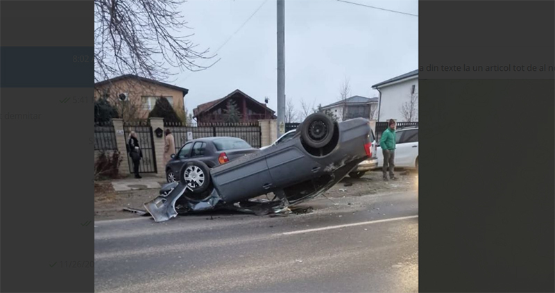 accident cumplit la cumpana o masina s a rasturnat 674ea20a4adf2