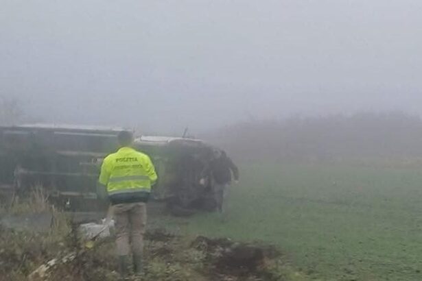 foto accident grav la tulcea o autoutilitara s a rasturnat 67570c4041725