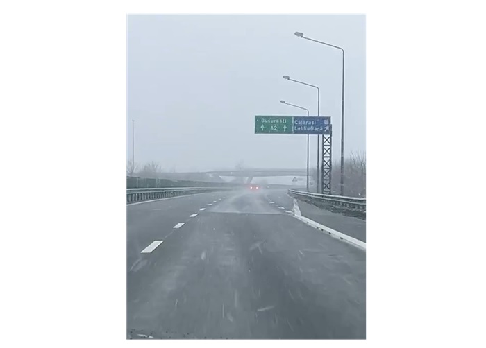 Ninge pe A2 și pe drumurile județene din Constanța 1 foto video ninge pe a2 si pe drumurile judetene din constanta 676e7008df2c4