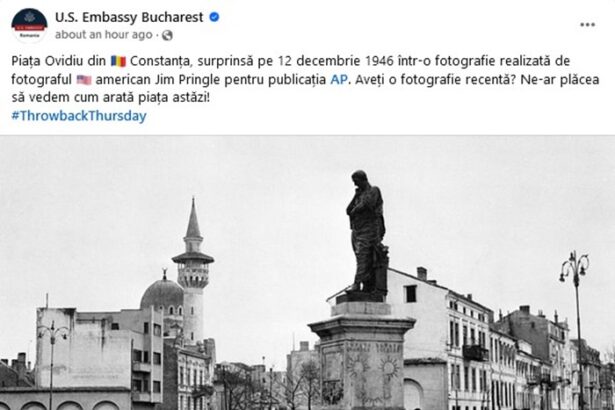 fotografie cu piata ovidiu in urma cu 80 de ani publicata de ambasada sua la bucuresti 675aa70460c30