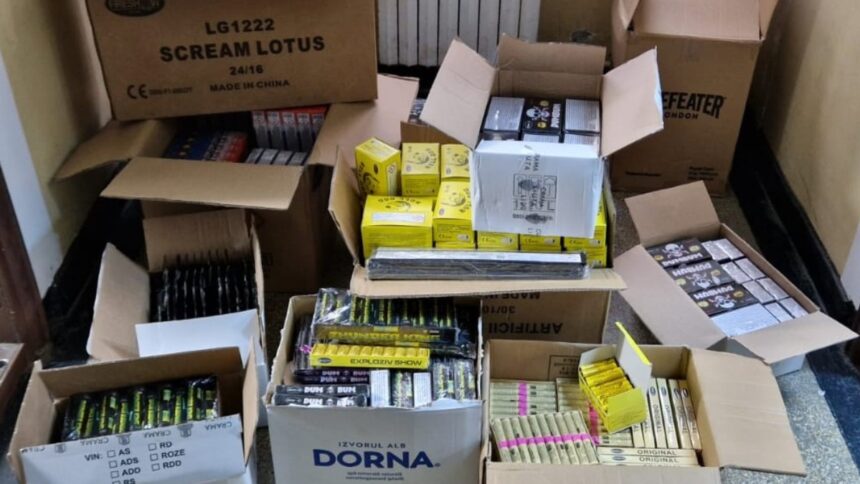Peste 100 de kilograme de articole pirotehnice comercializate ilegal, găsite de jandarmii din Constanța 1 peste 100 de kilograme de articole pirotehnice comercializate ilegal descoperite de jandarmii constanteni 6756cefec2b9f