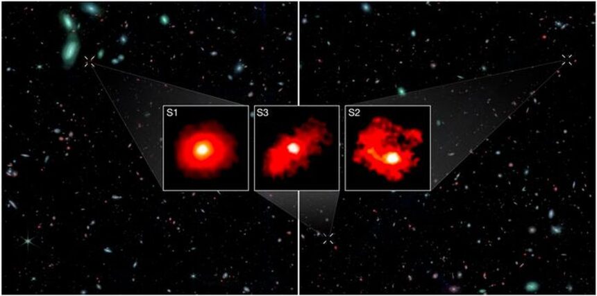 telescopul webb a ajutat astronomii sa gaseasca trei monstri rosii in universul indepartat 674ecc79738f5