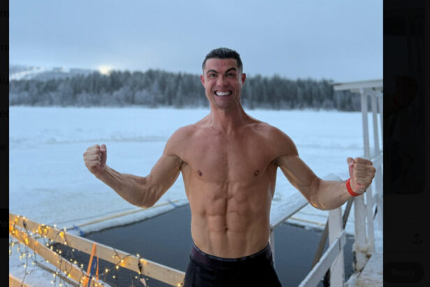 video cristiano ronaldo vacanta in laponia starul din campionatul saudit a facut o baie la 20 de grade celsius 676c0dbc68ced