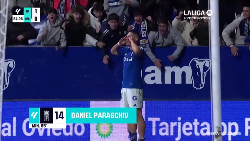 video daniel paraschiv a adus linistea gol important in spania iar real oviedo spera la promovarea in laliga 675e8d9dea435