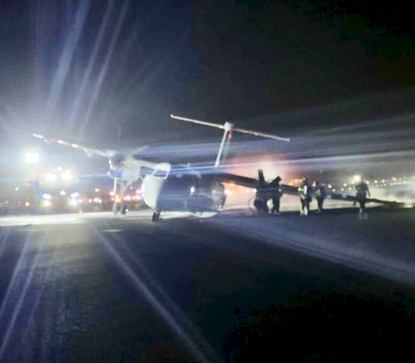 video la un pas de tragedie un avion air canada a luat foc dupa aterizarea pe aeroportul din