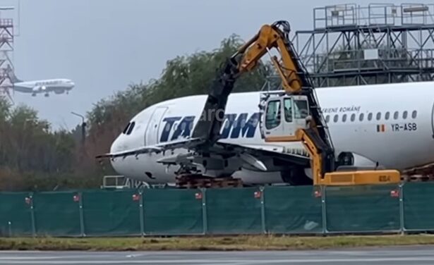 video un avion tarom trimis la dezmembrare in spania 675b50cfcc53b