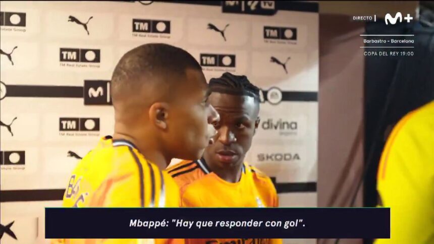 Nu s-a văzut la TV: ce i-a transmis Mbappe lui Vinicius înainte să primească 'roșu' la meciul cu Valencia 1 foto si video nu s a vazut la tv ce i a transmis mbappe lui vinicius inainte sa ia rosu la meciul cu valencia 677a4eb714128