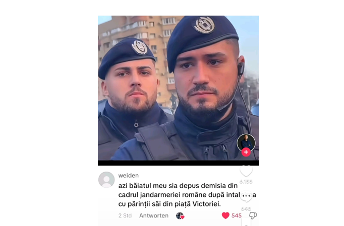 jandarmeria romana neaga informatia ca un jandarm ar fi demisionat dupa ce si a intalnit parintii la un protest 6797e17c8e8fe