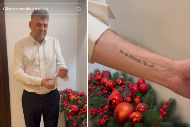 marcel ciolacu clip viral pe tiktok premierul isi arata tatuajul cu mesajul nu se mareste tva ul 677503603f7a3