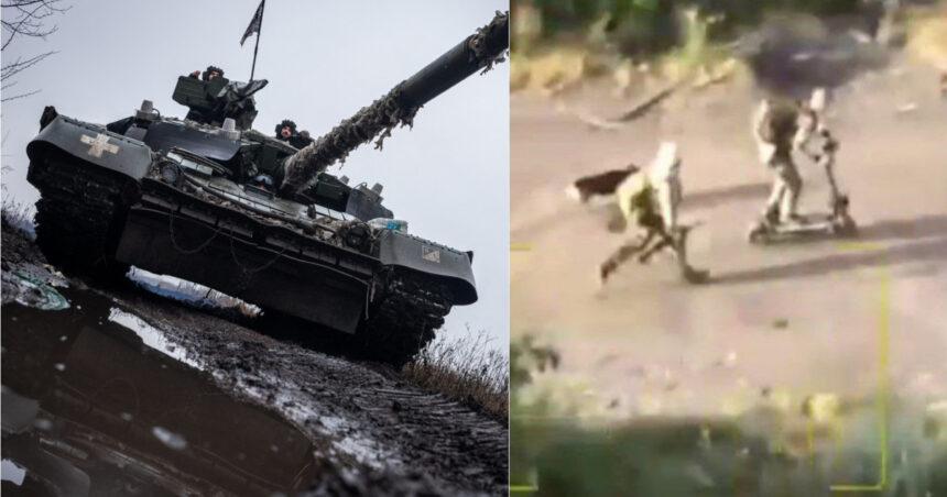 soldatii rusi iau ataca pozitiile ucrainene pe trotinete electrice si atv uri vorbim de pace dar razboiul este departe de final 67762921d199c