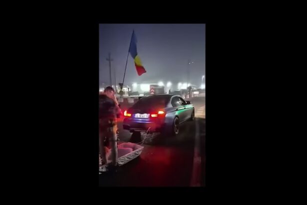 video ce a patit soferul care facea drifturi intr un sens giratoriu cu un sicriu legat de masina 6778e2c1ccb67