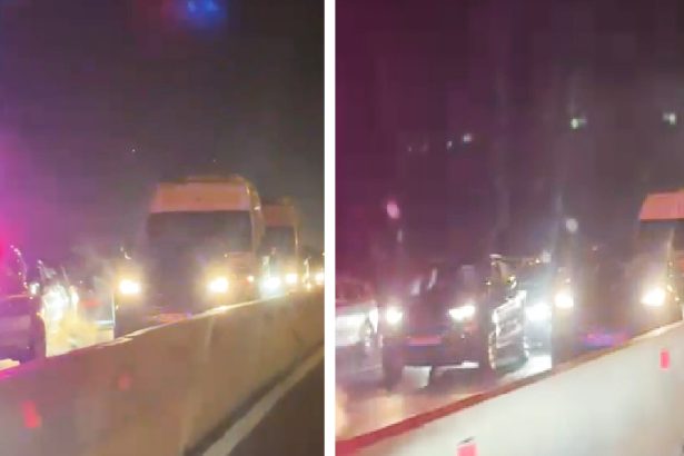 video circulatie blocata la iesire din constanta spre valu lui traian trece convoiul militar ce participa la exercitiul steadfast dart 25 679bc8024f552