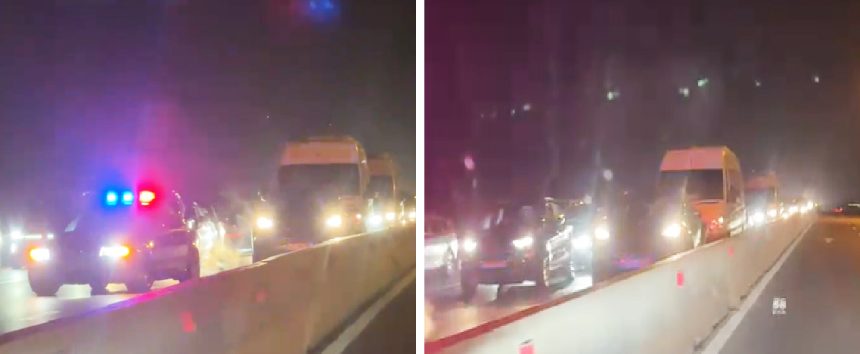 video circulatie blocata la iesire din constanta spre valu lui traian trece convoiul militar ce participa la exercitiul steadfast dart 25 679bc8024f552