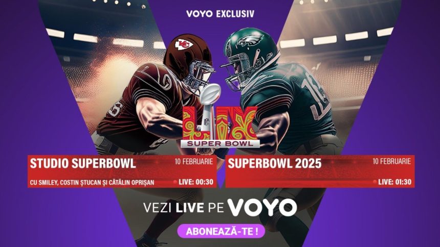 super bowl 2025 este live pe voyo costin stucan catalin oprisan si smiley invitati intr o editie speciala inainte de cel mai urmarit eveniment sportiv din sua 67a86c43f4025