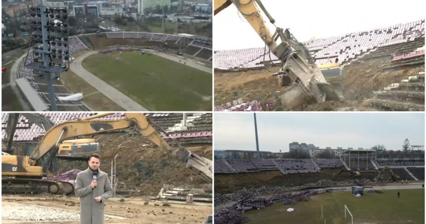 A început demolarea stadionului „Dan Păltinișanu” din Timișoara. Buldozerele distrug tribunele, vestiarele și chioșcurile. 1 video a inceput demolarea stadionului dan paltinisanu din timisoara buldozerele fac una cu pamantul tribunele vestiarele si chioscurile 67c1641254b3d