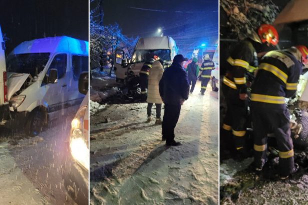 video carambol cu doua microbuze si un tir in prahova 24 de persoane au fost ranite 12 transportate la spital 67b5ad5ca7076