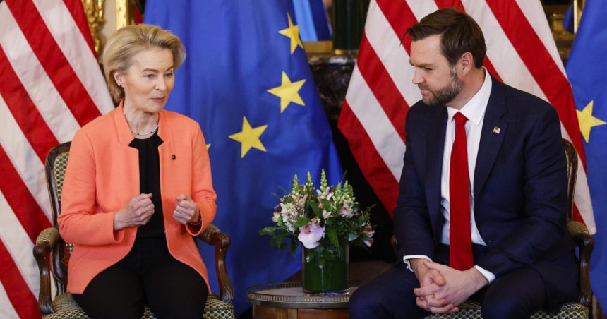 Confruntare SUA-UE la Summitul AI de la Paris: Mesajele transmise de Ursula von der Leyen și J.D. Vance. 1 video confruntare sua ue la summitul ai de la paris ce mesaje au transmis ursula von der leyen si j d vance 67abaa4bc1b14