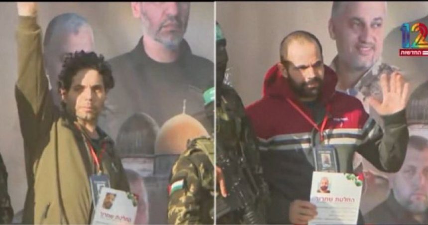 video doi ostatici israelieni au fost eliberati de hamas dupa 484 de zile in captivitate un al treilea barbat trebuie predat crucii rosii 679dceea5cb86