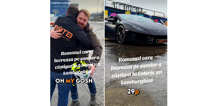 video un roman a castigat la loteria britanica un lamborghini huracan tanarul a refuzat masina 679f3a5c95b0a
