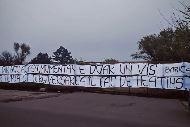 ce mesaj a fost afisat pe bannerul pus pe gardul fostului stadion de pe strada primaverii suporterii sunt suparati ca lucrarile nu au inceput 67e644b09a56f