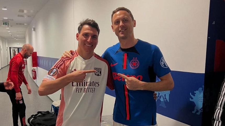 foto risto radunovic a facut schimb de tricouri cu nemanja matic mesajul muntenegreanului dupa fcsb lyon 67cbe8a547f31