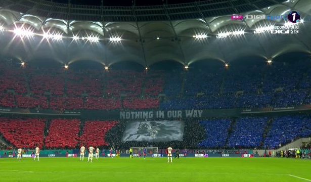 galerie foto coregrafie spectaculoasa si un mesaj puternic afisat de suporteri inainte de fcsb lyon 67c9e3b648332