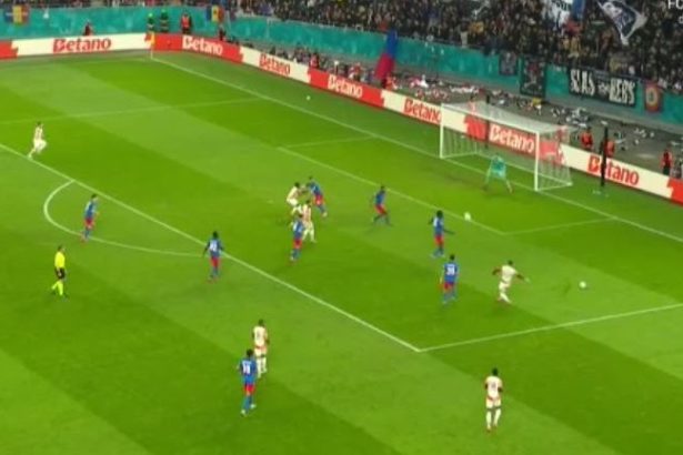 galerie foto lyon a deschis scorul pe arena nationala fcsb a reclamat ca erau doua mingi pe gazon 67c9ee41e2211