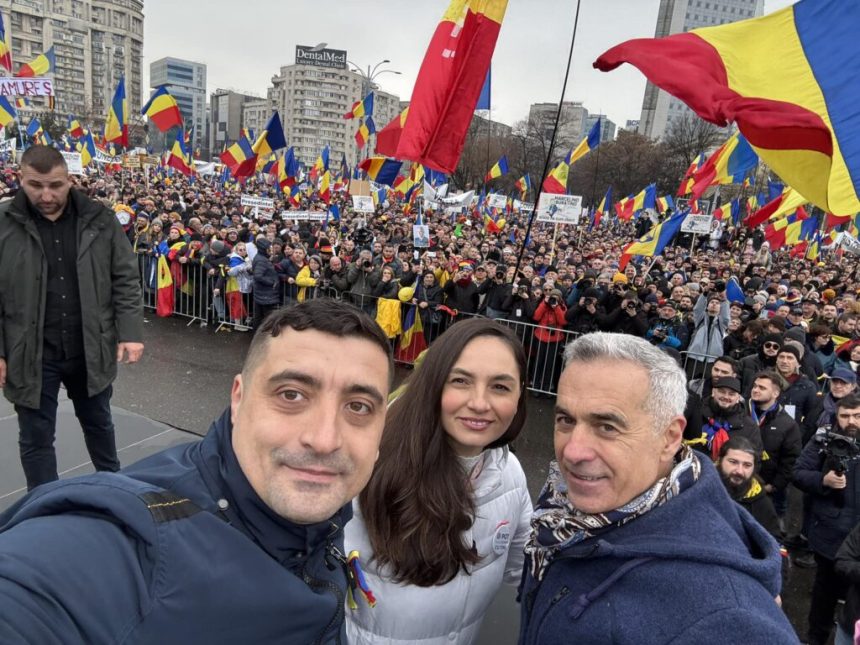 george simion si calin georgescu umar langa umar la protestul din piata victoriei 67c33fd3bf462