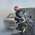 incendiu pe a2 autostrada soarelui un autoturism a luat foc intre medgidia si constanta intervin pompierii 67d8038a05d6f