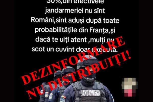 jandarmeria romana avertizeaza asupra unei noi dezinformari pe retelele sociale nu avem efective aduse din franta 67d03c90d4e9b