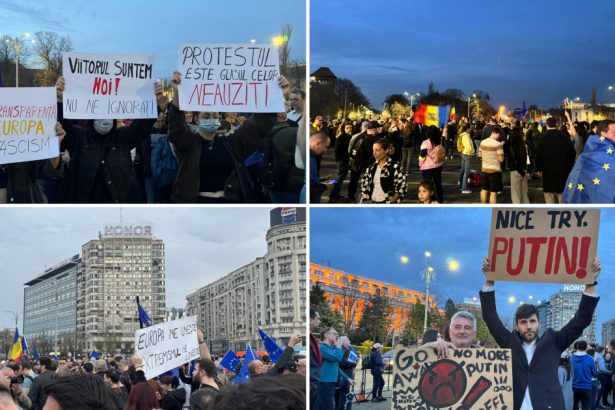 live text peste 10 000 de oameni la mitingul pro ue din piata victoriei spun organizatorii am venit pentru democratie 67d5d307a6f6a