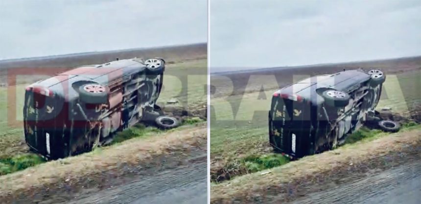 O mașină de pompe funebre s-a răsturnat: Șoferul și pasagera au ieșit prin geam. 1 o masina de pompe funebre s a rasturnat soferul si pasagera au iesit pe geam 67c4327d5e0d9