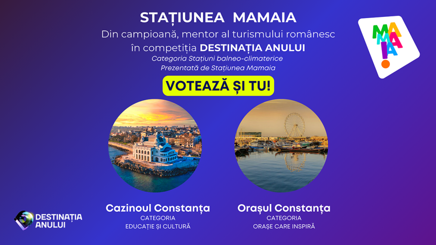 OMD Mamaia Constanța: Începe votul! Stațiunea Mamaia, nominalizată pentru Cea mai bună promovare, iar Cazinoul pentru Cultură și Educație 1 omd mamaia constanta start vot statiunea mamaia nominalizata la categoria cea mai buna promovare iar cazinoul la cultura si educatie 67c97c0188f6c