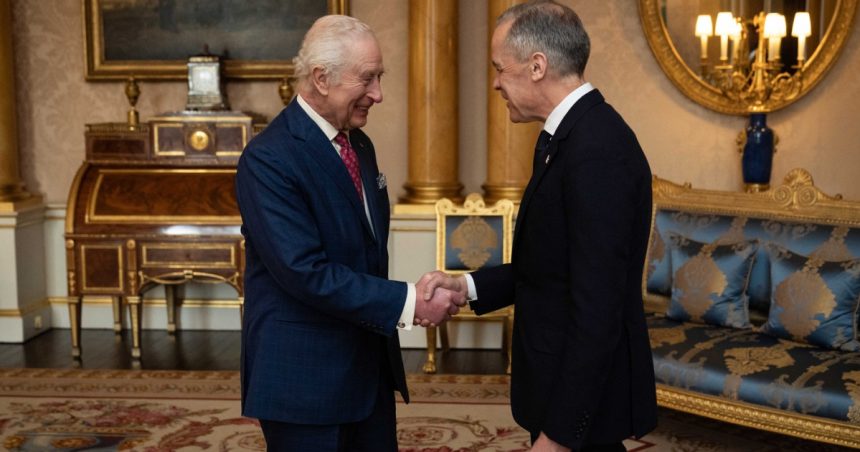 premierul canadei primit la palatul buckingham regele charles isi arata sprijinul in urma tensiunilor declansate de trump 67d8a3a75d522