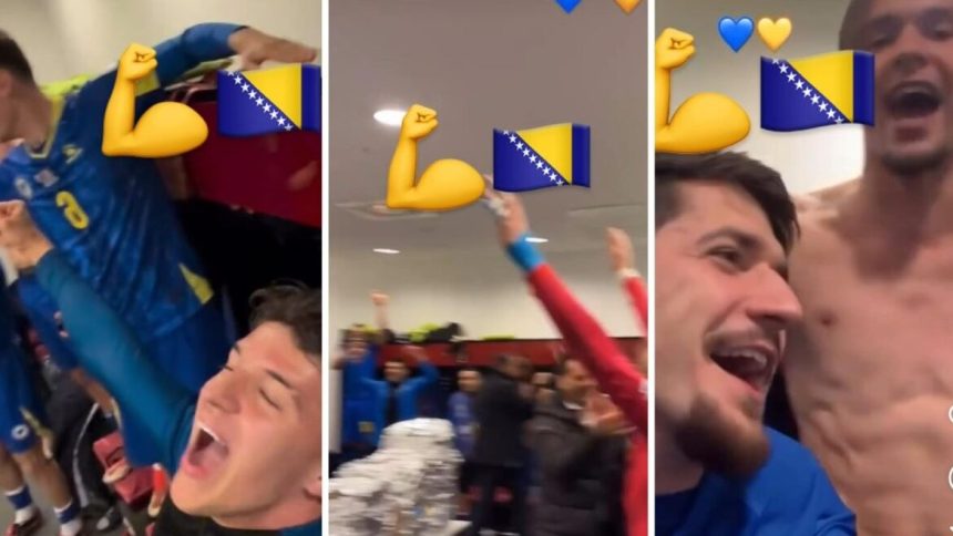 Petrecere mare în vestiarul Bosniei-Herțegovina după victoria în fața României! Ce au scandat bosniacii 1 video a fost petrecere mare in vestiarul bosniei hertegovina dupa victoria in fata romaniei ce au scandat bosniacii 67de5da321aba