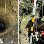 foto video misiune emotionanta de salvare la intrarea in cumpana pompierii au scos un caine dintr un canal adanc si l au redat stapanului 682c5b1dc5c3c