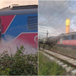 incendiu la locomotiva unui tren cu 36 de vagoane care transporta titei au intervenit pompierii din prahova 683a232716aef