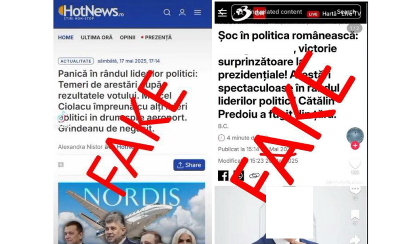 MAI trage un semnal de alarmă: Clipuri false distribuite pe TikTok îl prezintă pe unul dintre candidați ca fiind câștigător al alegerilor prezidențiale 1 mai trage un semnal de alarma clipuri false distribuite pe tiktok il prezinta pe unul dintre candidati drept castigator al alegerilor prezidentiale 6829bf24be180