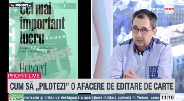 Profit.ro TV - Bogdan Ungureanu, fondator al editurii Pilot Books: Firul roșu este dat de numele autorului. Nu există rețetă. Poți să ai surpriza ca de la început să fie un titlu de succes. 1 video profit ro tv bogdan ungureanu fondator al editurii pilot books firul rosu este dat de numele autorului nu exista reteta poti sa ai surpriza ca de la inceput sa fie un titlu de succes 6826c42c7608f