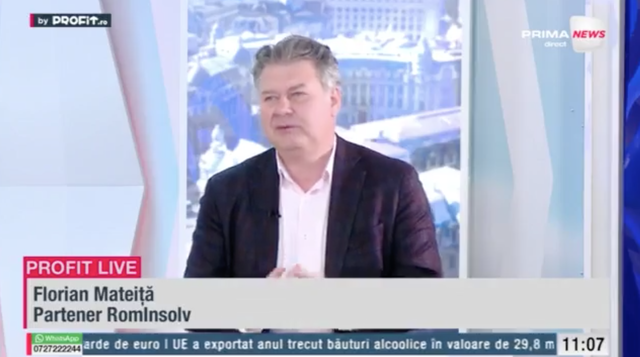 Profit.ro TV - Florian Mateiță, Partener RomInsolv: Din punct de vedere tehnic, probabil că 70% din economia țării este în insolvență. Dacă cineva are o sincopă, totul se propagă. Asta este drama economiei românești. 1 video profit ro tv florian mateita partener rominsolv din punct de vedere tehnic probabil ca 70 din economia tarii este in insolventa daca cineva are o sincopa totul se propaga asta este 682572b519efe
