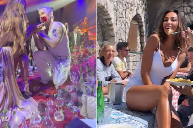 video robbie williams in genunchi in fata madalinei ghenea gestul facut de artist la o petrecere exclusivista 682582714fc5d