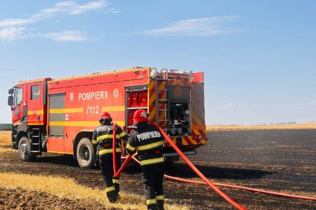 foto video incendiu la o cultura de orz langa agighiol din judetul tulcea 10 hectare afectate din cauza unei tigari aruncate la intamplare 685ab7da7752a
